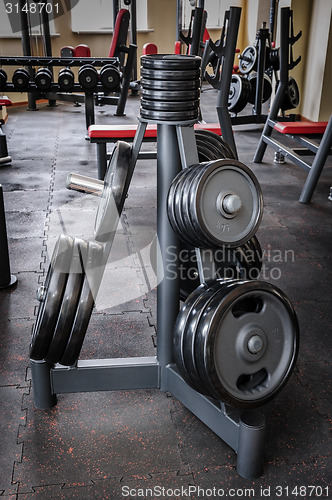 Image of Barbell plates rack