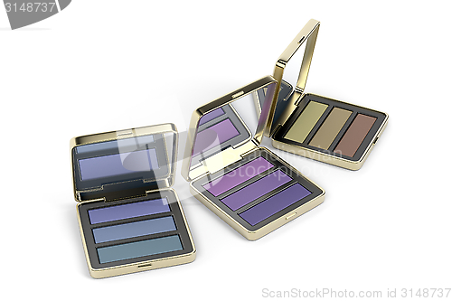 Image of Eye shadows in gold boxes