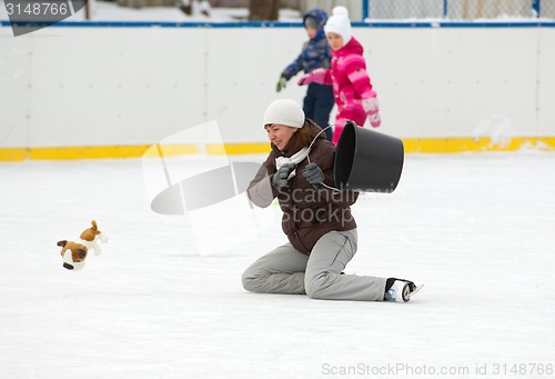 Image of Falling down with bucket