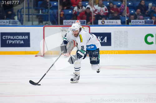 Image of Forward Ville Leino (18) in action