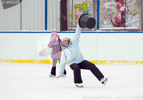 Image of Fall down on the rink