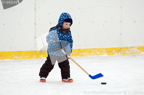 Image of Little hockey player