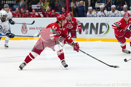 Image of A. Korolyov (42) with a puck