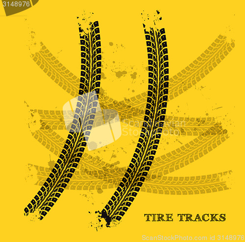 Image of Tire track background