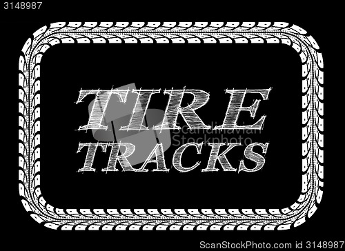 Image of Tire tracks frame