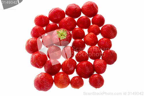Image of Big Strawberry Standing Out From The Crowd