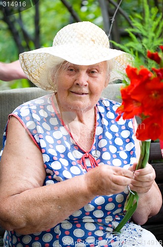 Image of Grandma with boucket