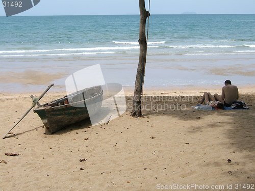 Image of Couple enjoying beach