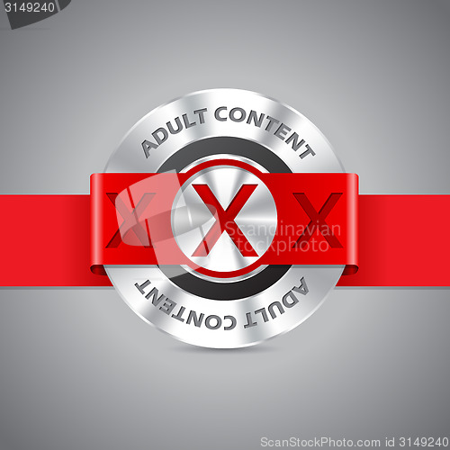 Image of Adult content badge with triple xxx