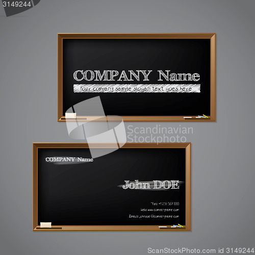 Image of Business card chalkboard design