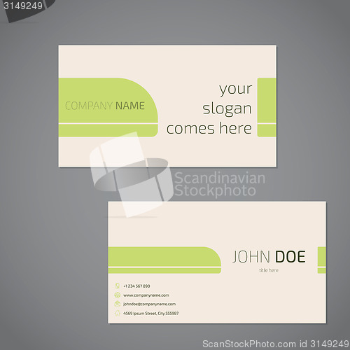 Image of Simplistic business card design with slogan