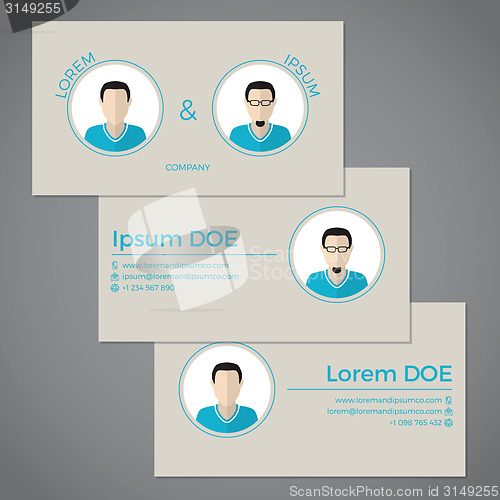 Image of Business card set ideal for partnerships 