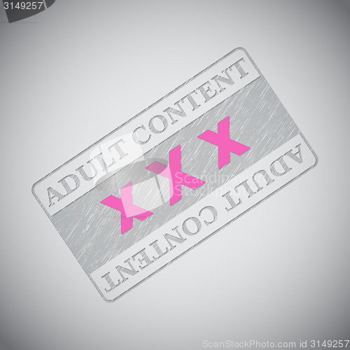 Image of Grunge adult content stamp with XXX text