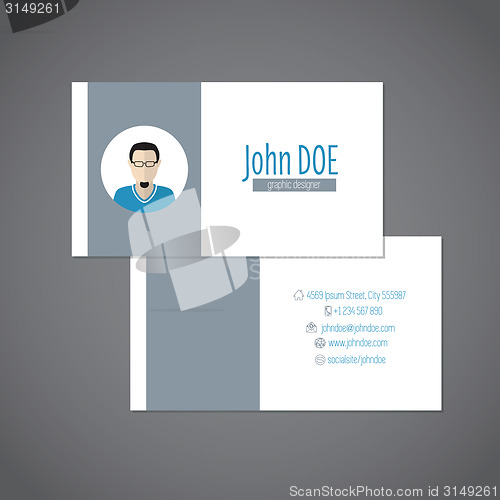 Image of Simplistic business card with photo