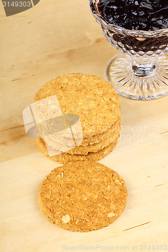 Image of Cereal cookies and jam