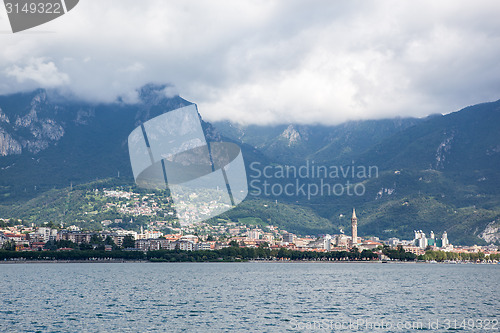 Image of Beautiful view of Lecco on Como lake, Italy