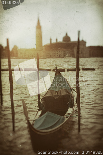 Image of Gondola on Grand Canal in Venice