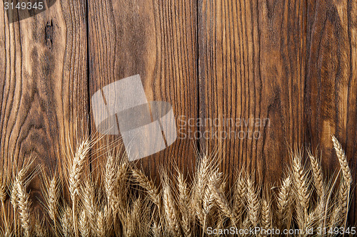 Image of wheat on wood