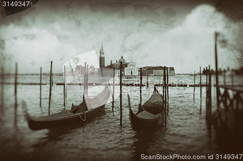 Image of Gondolas on Grand Canal in Venice
