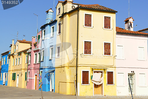 Image of Colorful houses on Burano Island, Venice, Italy