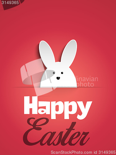 Image of Happy Easter Rabbit Bunny on Pink Background