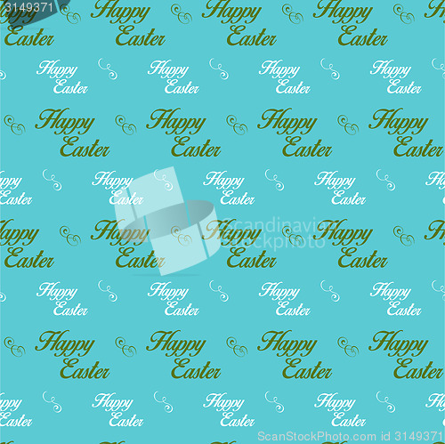 Image of Happy Easter Letter Blue Seamless Background