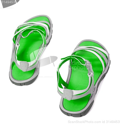 Image of Summer sandals.Top view.