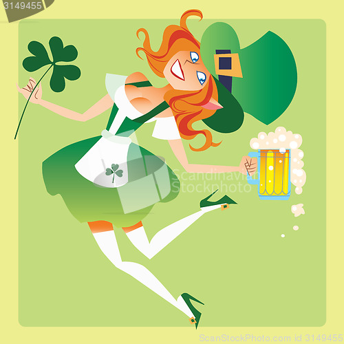 Image of Girl elf on the feast day of St. Patrick