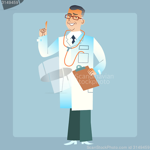 Image of good doctor physician in a white coat
