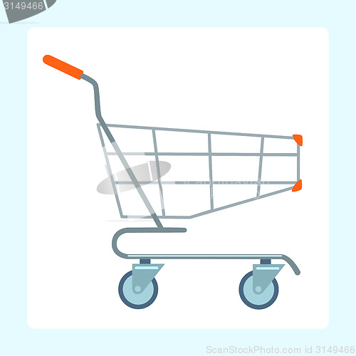 Image of Grocery cart on wheels