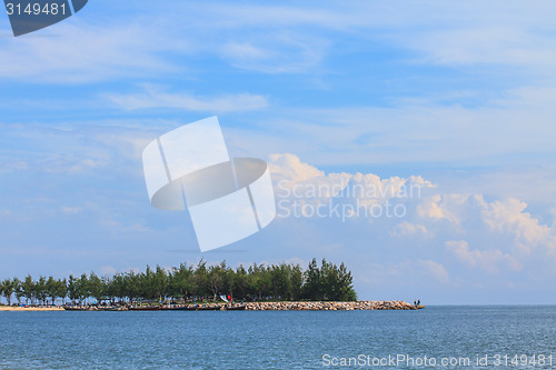 Image of beautiful beach and tropical sea