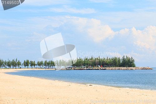 Image of beautiful beach and tropical sea