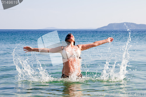 Image of woman in the sea