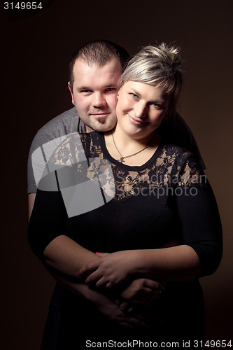 Image of Beautiful xxl woman with her husband