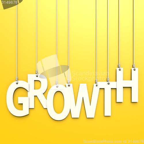 Image of Growth word in yellow background