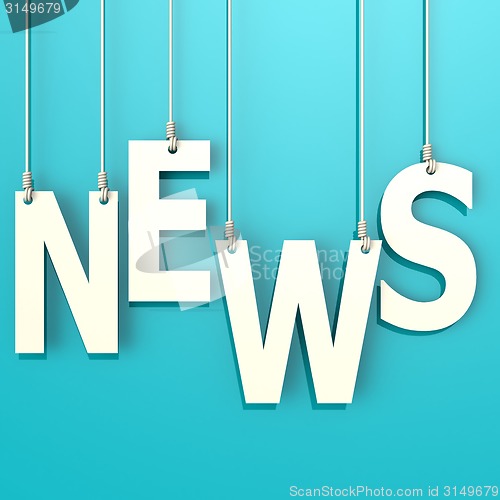 Image of News word in blue background