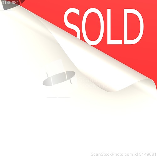 Image of Sold word with white paper