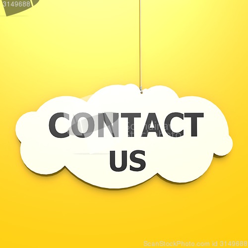 Image of Contact us word in yellow background