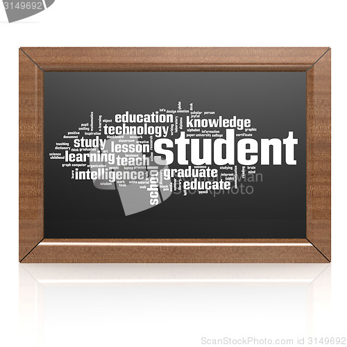 Image of Blank blackboard student