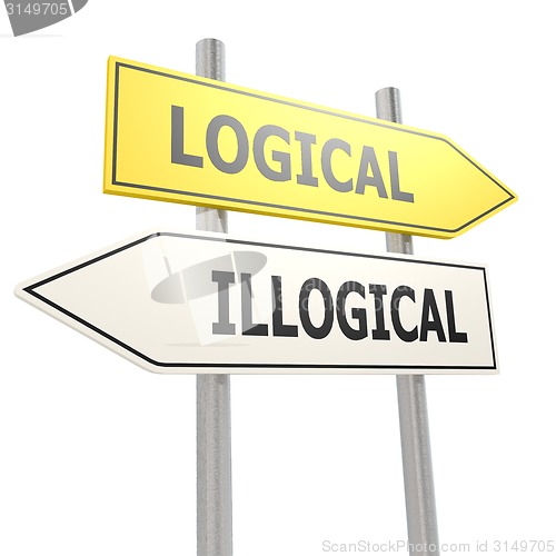 Image of Logical illogical road sign