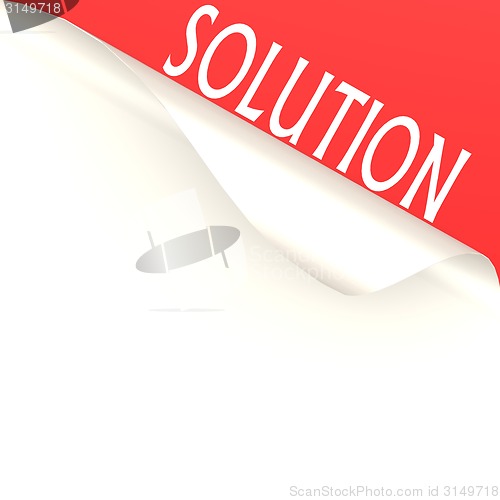 Image of Solution word with white paper
