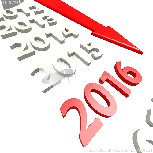 Image of Arrow to year 2016