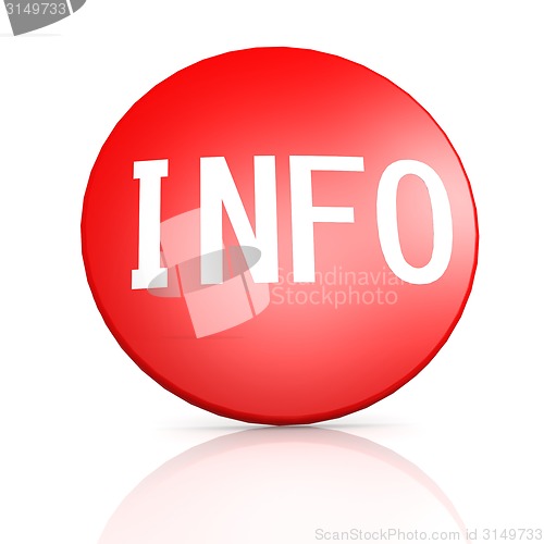 Image of Red badge with info