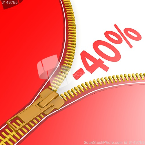 Image of Zipper with forty percent off