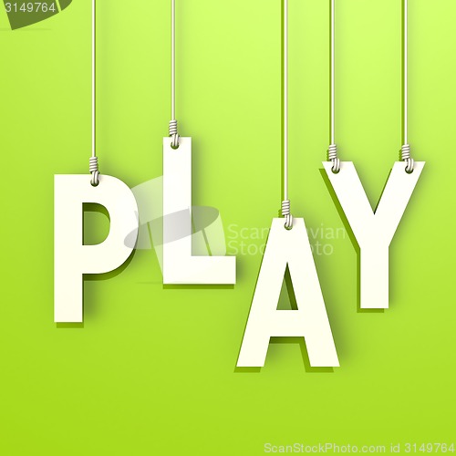 Image of Play word in green background