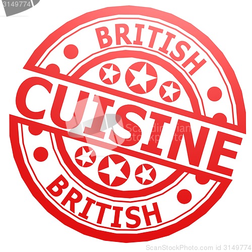 Image of British cuisine stamp