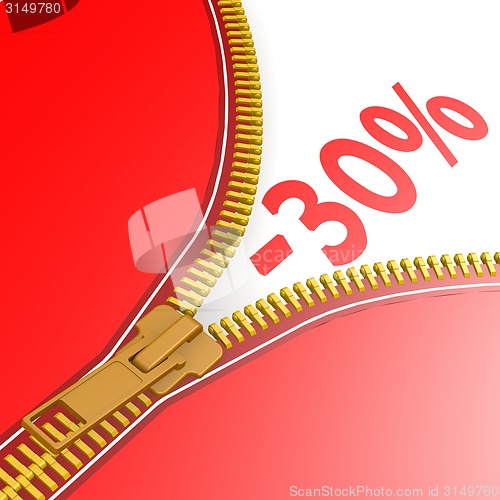 Image of Zipper with thirty percent off