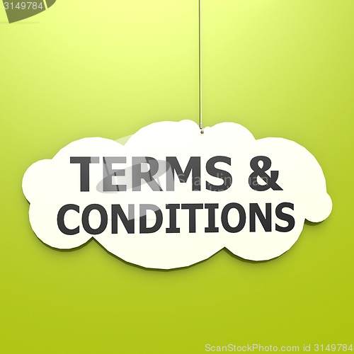 Image of Terms and conditions word in green background