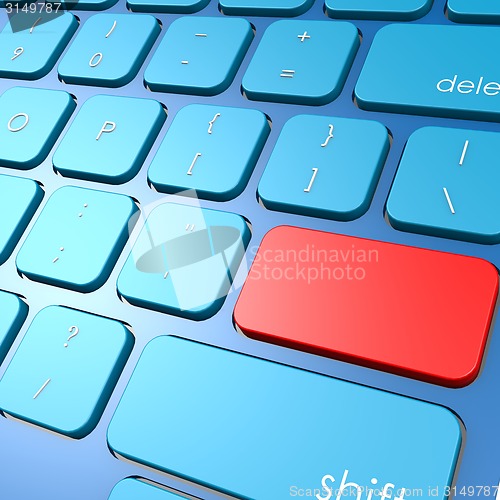 Image of Blank blue keyboard