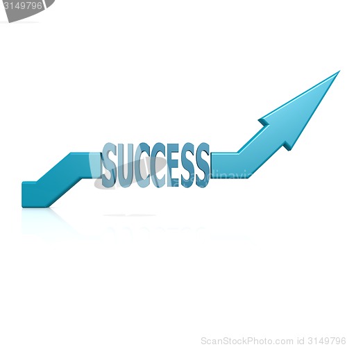 Image of Success blue arrow